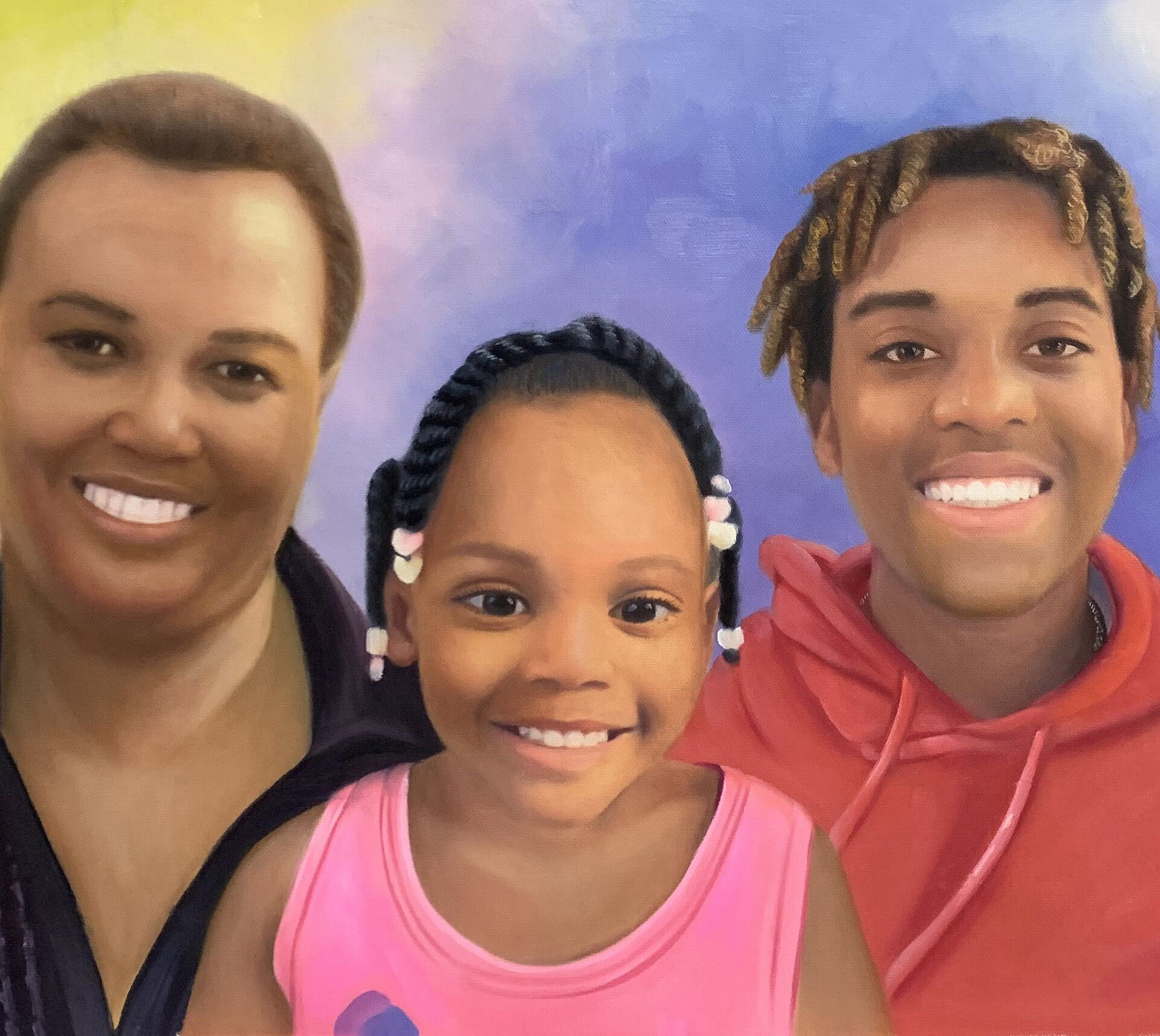 Alternative view of Birthday Oil Painting From Photo