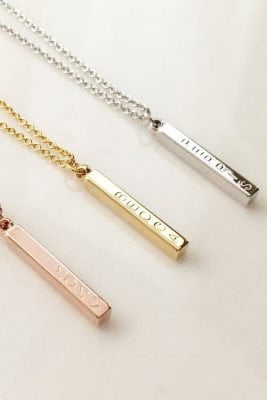bar neckless - Mother's Day Gift Ideas