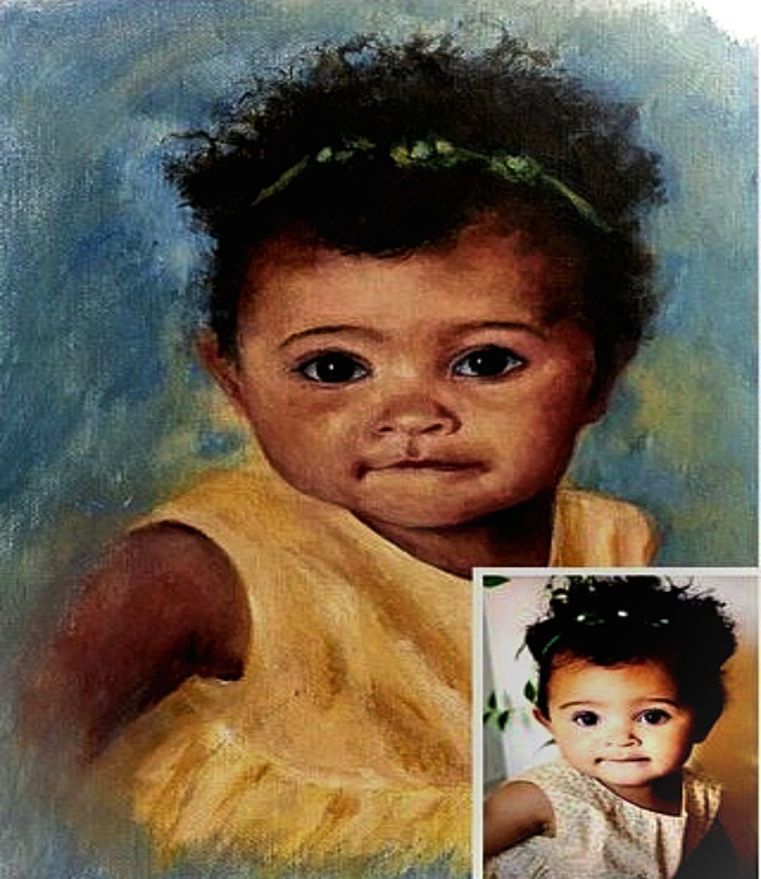 ACRYLIC BABY PORTRAITS PAINTING from photo