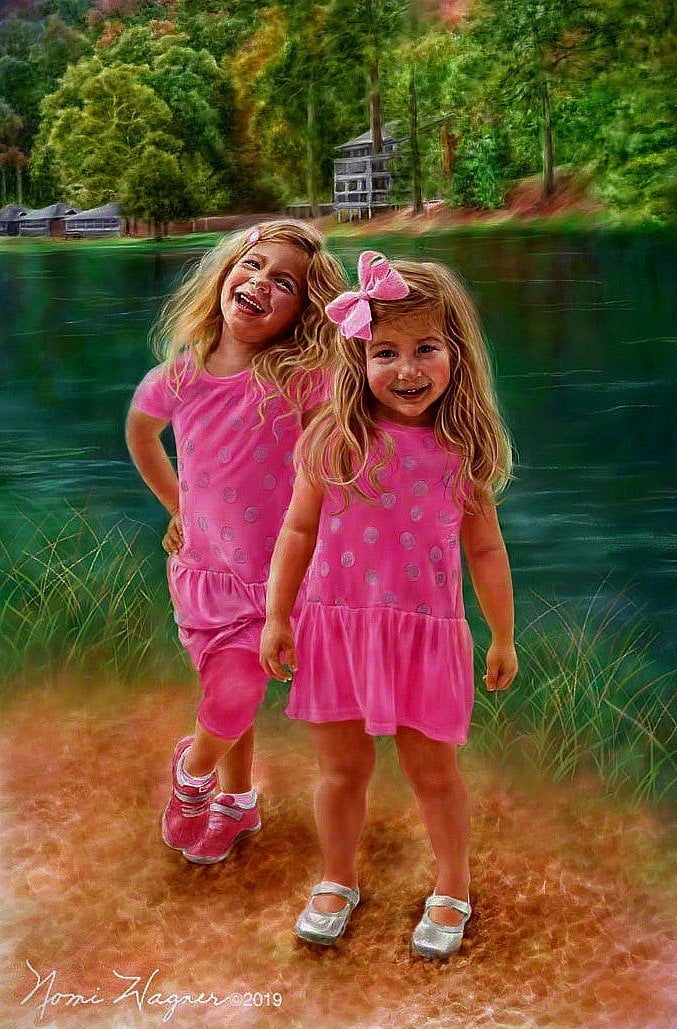 handmade child acrylic portrait