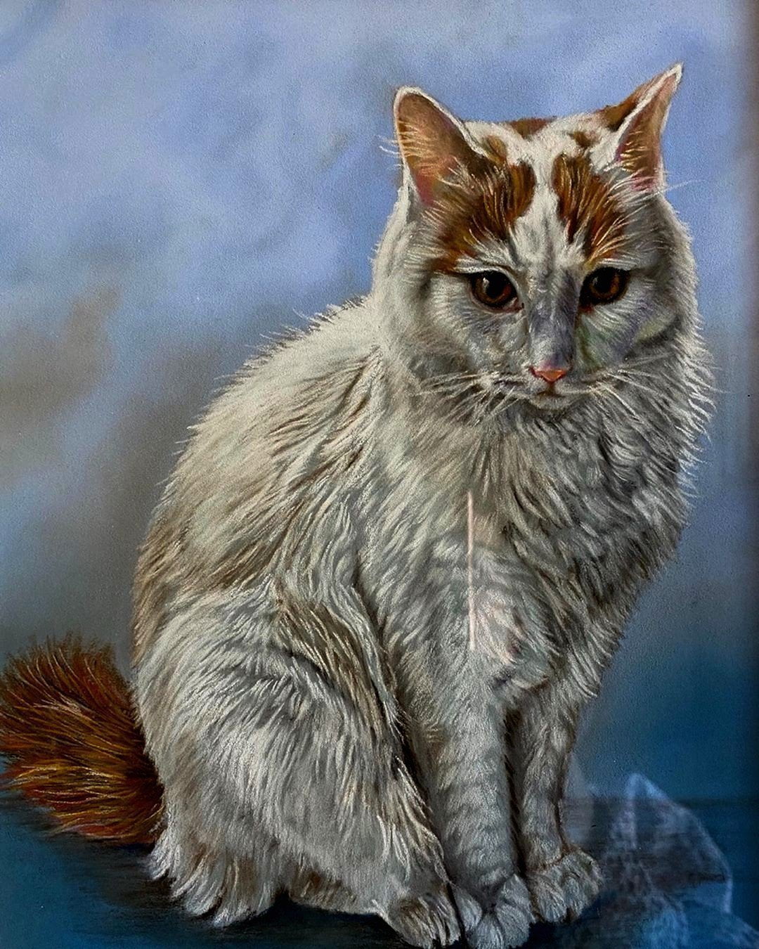 cat acrylic painting
