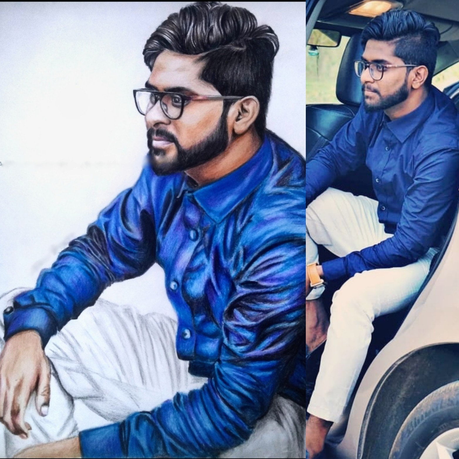 brother colored pencil portrait