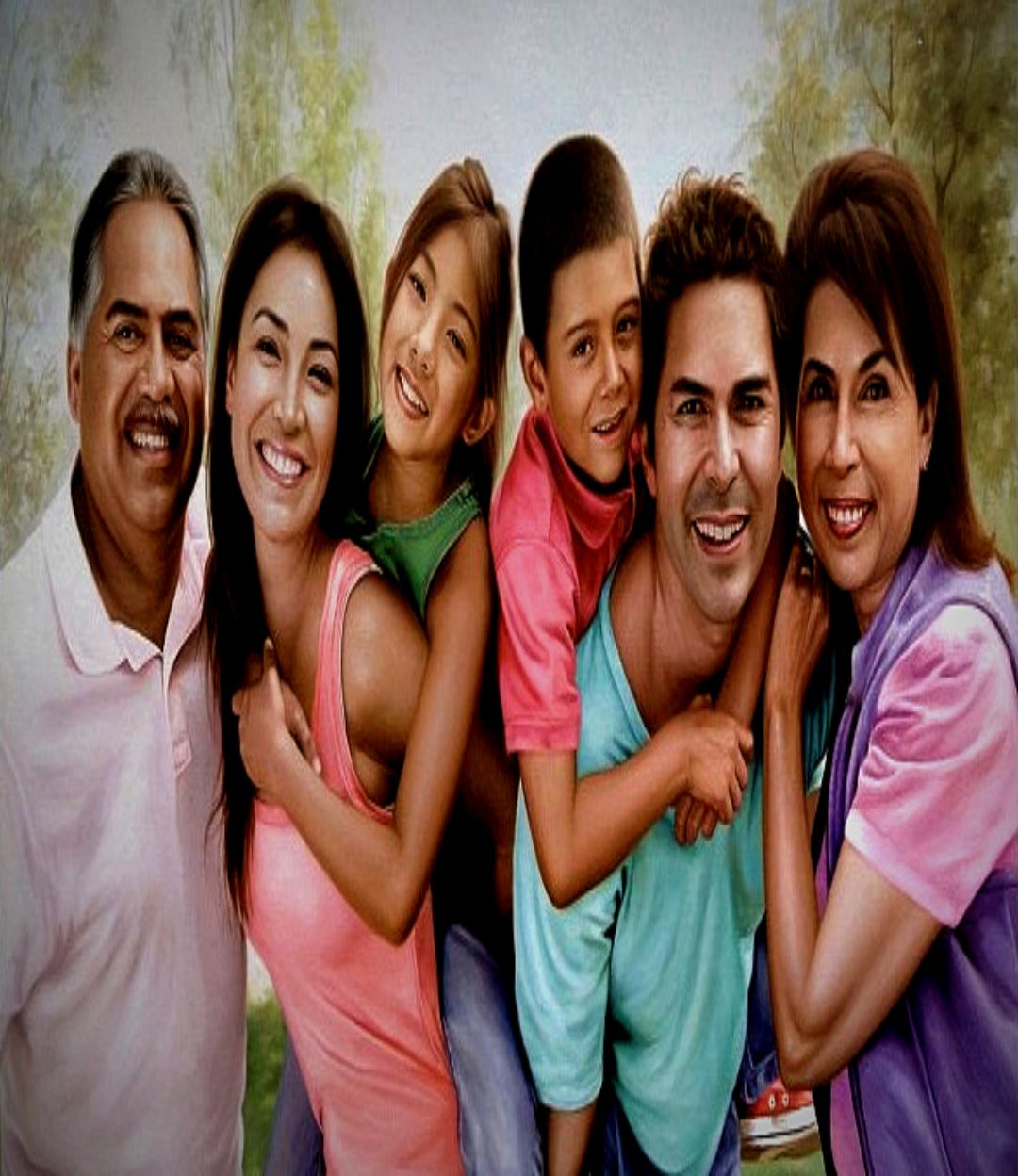 family-painting Handmade Oil Painting | Photo Custom Portrait from multiple Photo