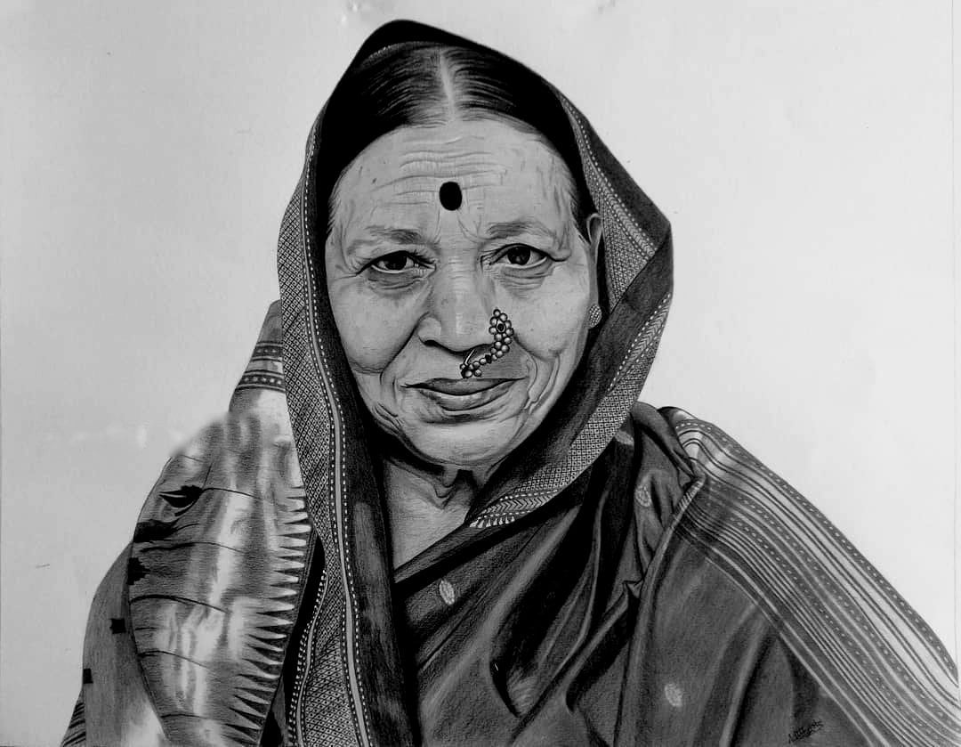 GRANDMOTHERS PENCIL SKETCH DRAWING