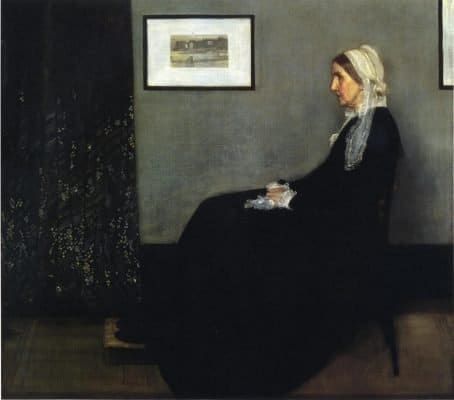 Top Famous Painting - Arrangement in Grey and Black. Portrait of the Painter's Mother
