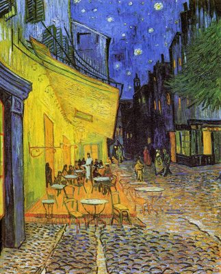 Cafe Terrace on the Place du Forum, Arles, at Night - Top Famous Painting