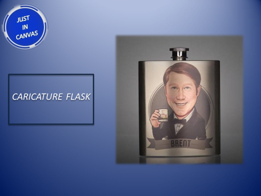Gift Ideas for Father | Caricature Flask | justincanvas