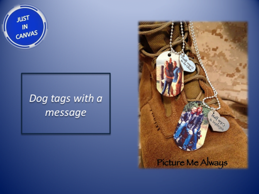 Dog tags with a message