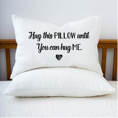Hug This Pillow Until You Can Hug Me' Pillow Case Gifts For Long Distance Girlfriend