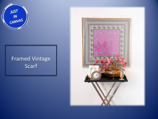 Wall Decor Ideas Framed Vintage Scarf