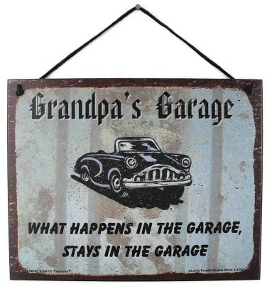 Best Gift for grandparents garage sign
