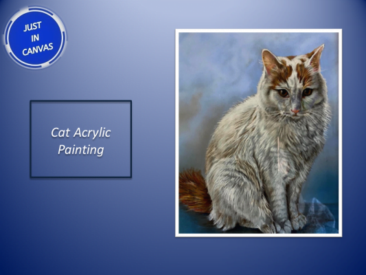 Cat_Acrylic_portrait_painting -Best Gift Pet Lovers