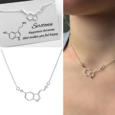 Seratonin Molecular Necklace -Long distance relationships gift