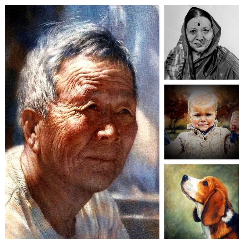 MEMORIAL PORTRAIT PAINTING / handmade portraits canvas paintings