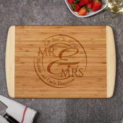 Family Customizes Cutting Board.