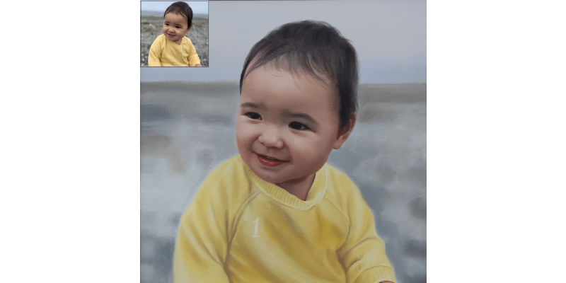 Baby Oil Painting