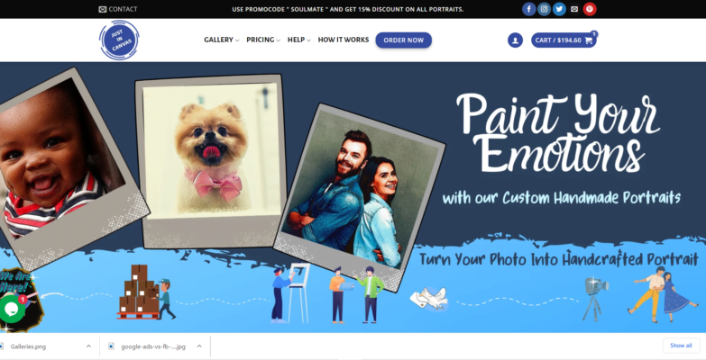 portrait painting website